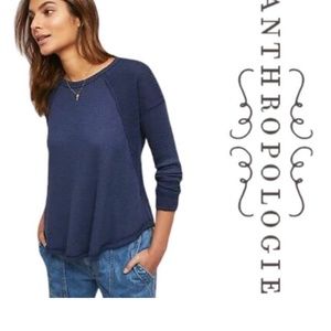 Anthropologie Eri + Ali Lodge Waffle Knit Long Sleeve Thermal Forest Green Small